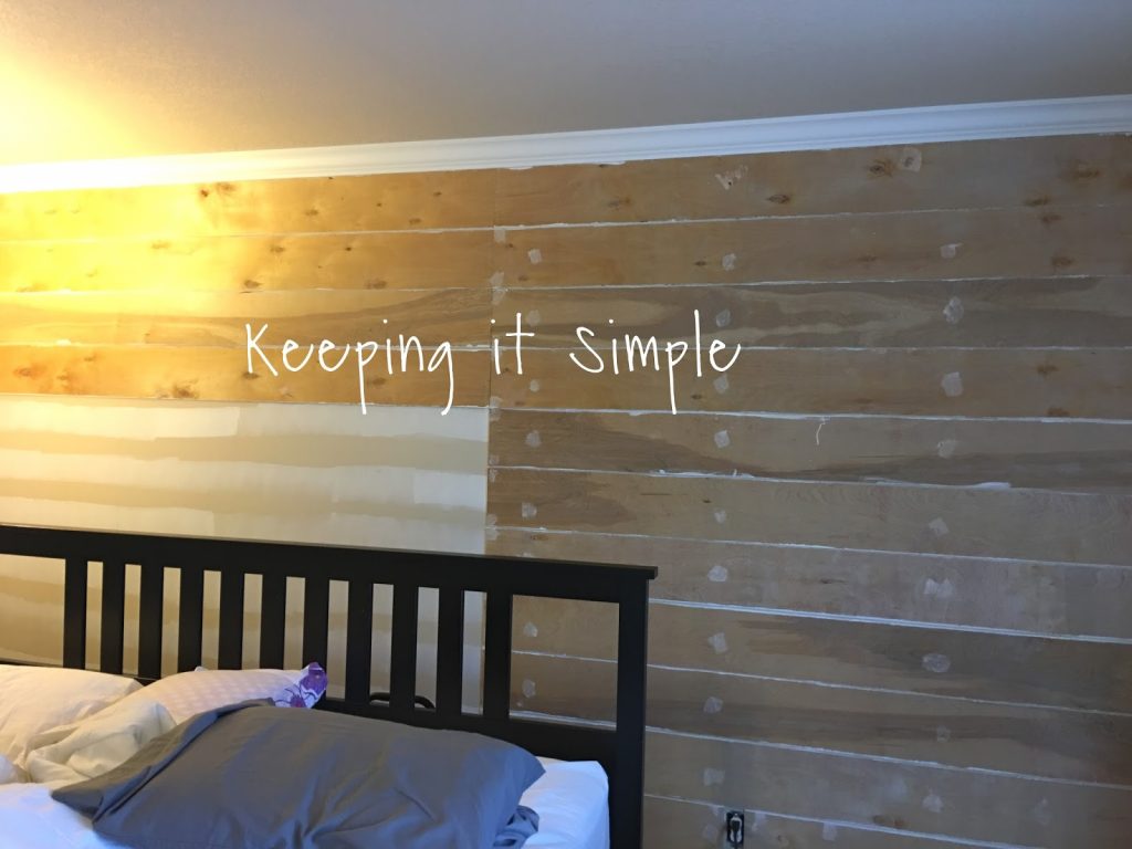 How To Build A Shiplap Wall In A Master Bedroom For 100 Keeping It Simple