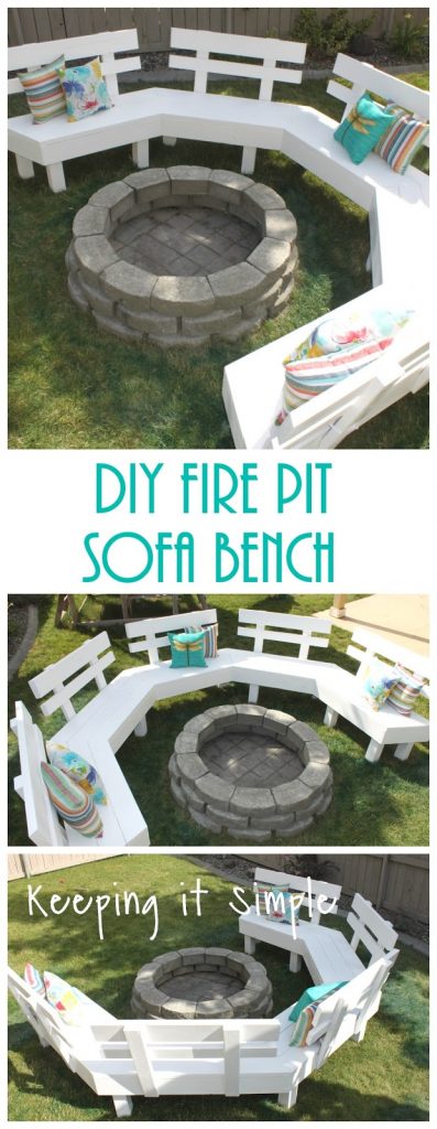 Diy Fire Pit Bench With Step By, Diy Fire Pit Bench Seating